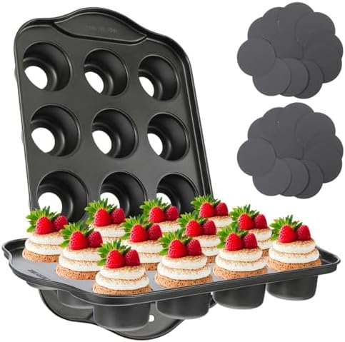 2 Pack Mini Cheesecake Pans Removable Bottom 12 Cavity Mini Cupcake
