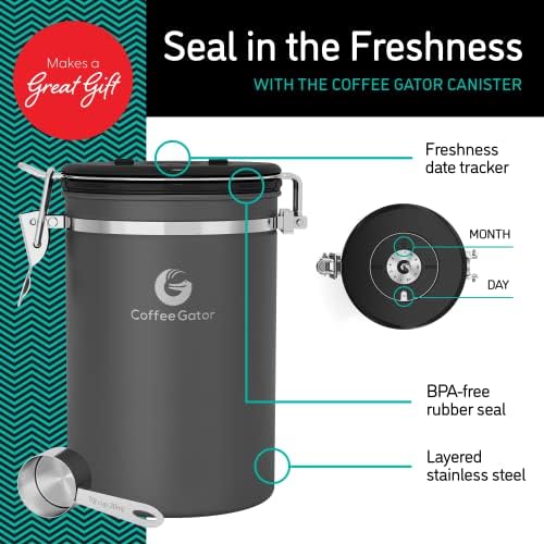Coffee Gator 34oz French Press and 22oz Coffee Canister