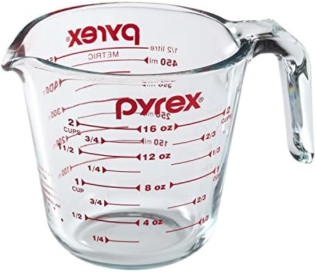 Pyrex Prepware 2-Piece Glass Measuring Set, 1 and 2-Cup, 2 Pack, Clear