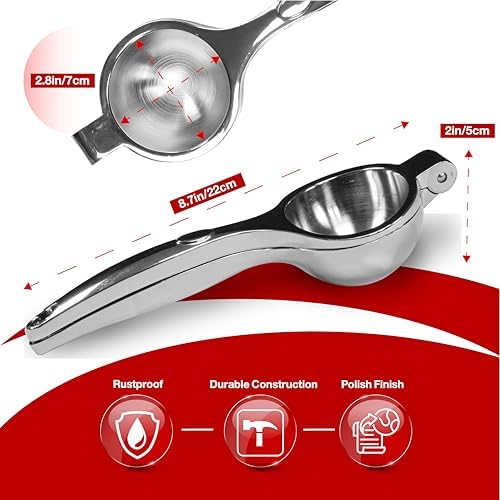 SAFI Zinc Alloy Lemon Squeezer, Manual Citrus Juicer