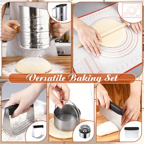 10 Pcs Pastry Biscuit Cutter for Baking Set Stainless Steel