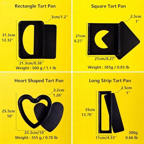 Special Shapes Fruit Tart Pan with Removable Loose Bottom Non-stick