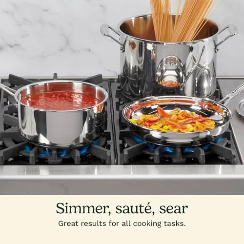 Cuisinart 7-Piece Stainless Steel Pots and Pans Set, Cookware Set