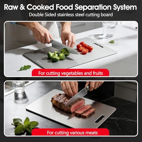 7-in-1 Grill Prep Trays and Carry System,Stainless Steel Grill Carry