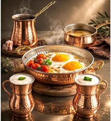 Handmade Turkish Copper Kitchen Set – 5 Piece Hammered Copper-Cookware
