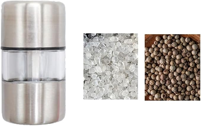 FGDTREE Portable Stainless Steel Salt and Pepper Grinder Mini Grinding - Image 3