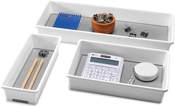 madesmart 3 Bin Drawer Organizer Set, Office & Bathroom, Organizer - Image 9