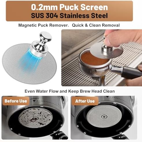 58mm Espresso Tools, Distributor and Tamper Kit, WDT, Funnel & Puck