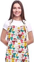 Cute Apron with 2 Pockets for Women, Kitchen Cooking Baking Aprons