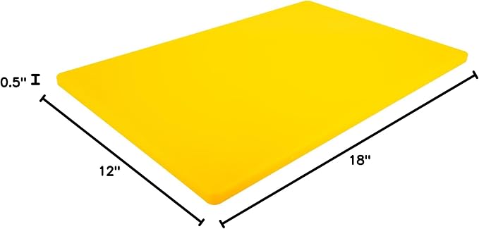 Thirteen Chefs Large 18 x 12 Yellow Cutting Board - Image 8