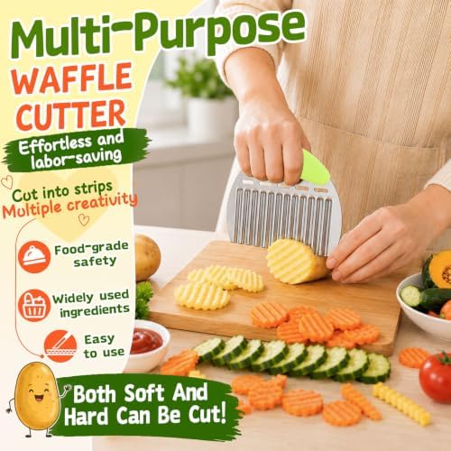 JAYVAR Large Crinkle Cutter French Fry Cutter