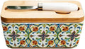 Butter Dish with Lid and Knife – 350ml Ceramic Butter Container with