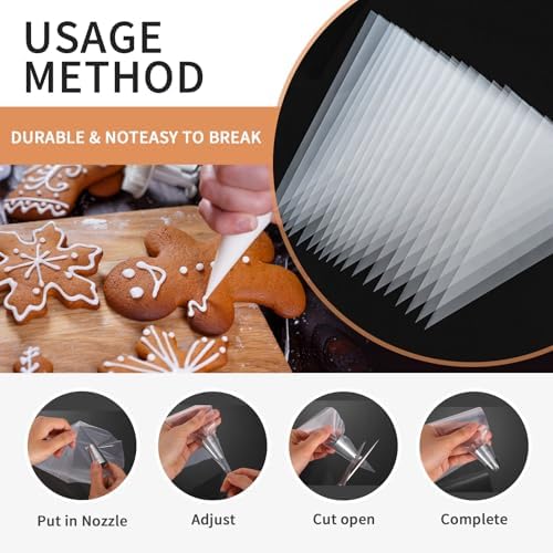 24 Inch Disposable Cake Piping Bags, 50pcs
