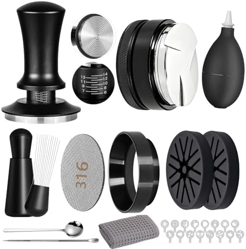 12PCS Espresso Accessories Kit: 54mm Espresso Tamper, Coffee