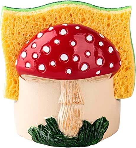 dgudgu Mushroom Kitchen Sponge Holder, Resin