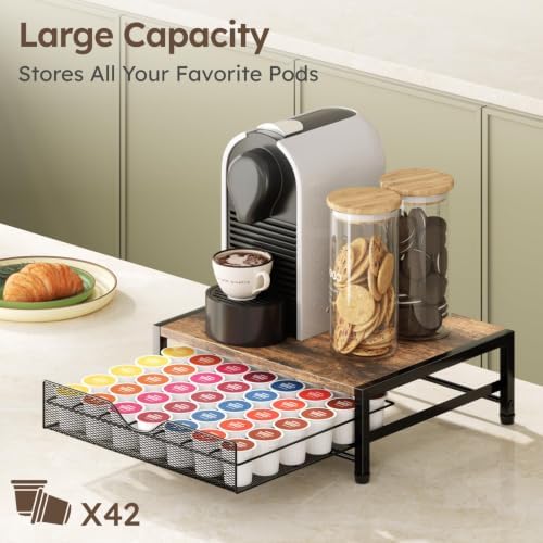 Homsorout 42 K Cup Holder, Coffee Pod Holder Drawer for Countertop