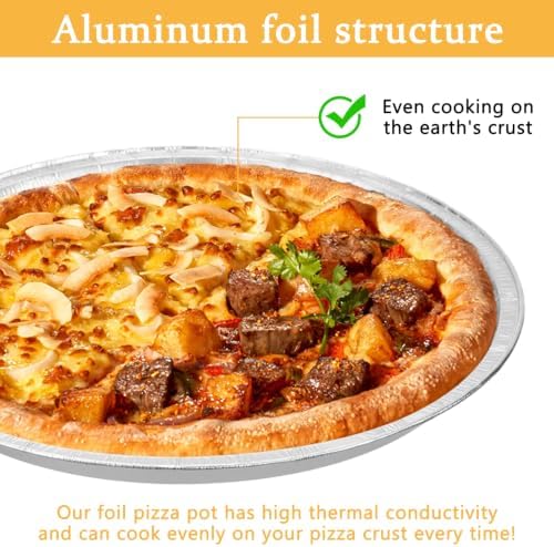 10 Pcs Disposable Pizza Pans 12 Inch Round Pie Tins Disposable