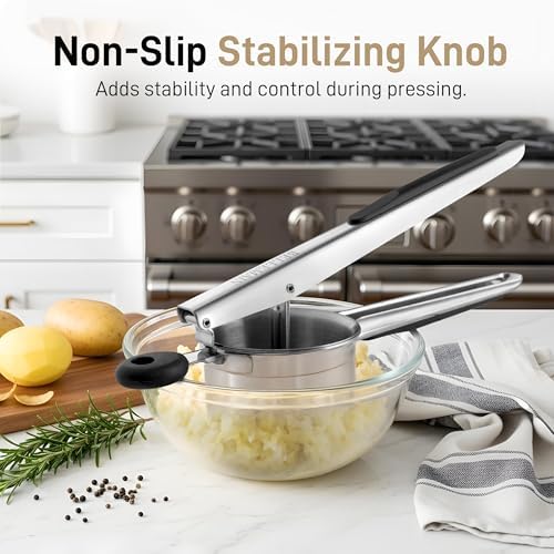 Bellemain Stainless Steel Potato Ricer Mashed Potato Masher - Black