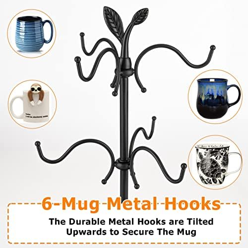 Coffee Mug Holder for Large Mugs, Mug Tree for Counter, Cup Holder for