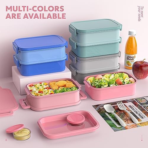 Jelife Bento Lunch Box for Adults, 3 Layers Leak-Proof Stackable Bento