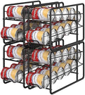 MOOACE Can Organizer for Pantry, 4 Pack, Black