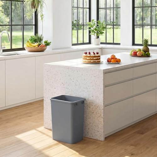 35 Quart Plastic Under-Cabinet Waste Bins, 2-Pack
