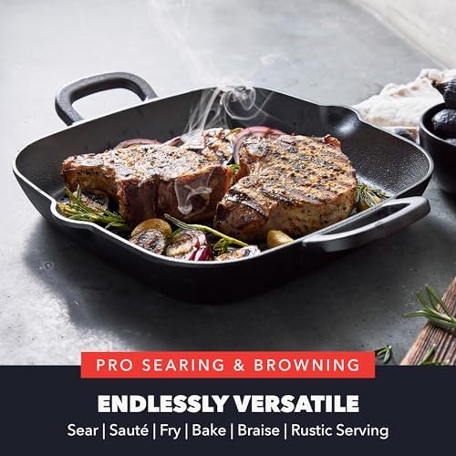 GreenPan x Bobby Flay 11" Pre-Seasoned Cast Iron Square Grill Pan