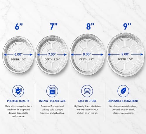 Round Disposable Aluminum Foil Pans With Clear Dome Lids