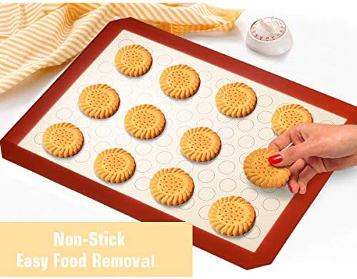 Wildone Baking Sheet with Silicone Mat Set, Set of 6