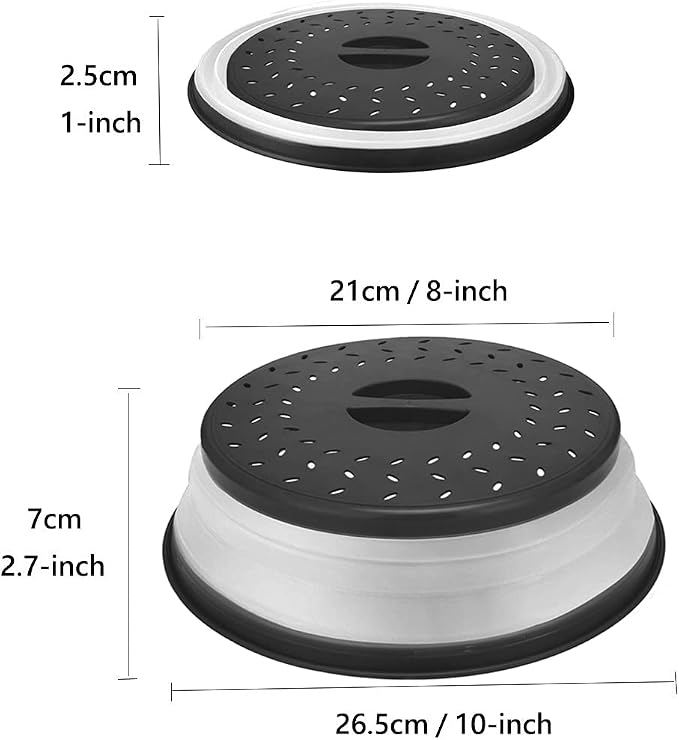 Microwave Cover for Food, Collapsible Microwave Splatter Cover Made of TPR - Image 7