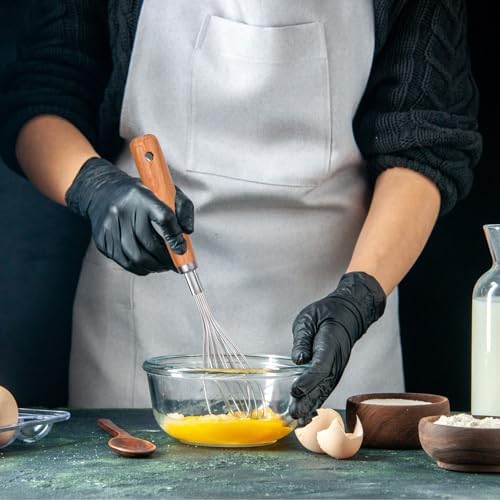 2 PCS Whisk Wooden Handle Stainless Steel, Wisking Tool Stainless
