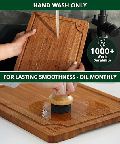 ROYAL CRAFT WOOD Wooden Cutting Boards for Kitchen Appliances - Non