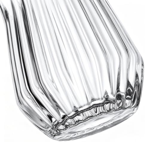 Dicunoy Set of 6 Turkish Tea Cup and Saucer, 5 Oz Clear Glass Teacup