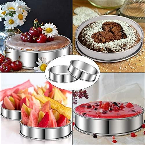 Boao 16 Pcs Cookie Rings for Baking English Muffin Ring Egg Mold