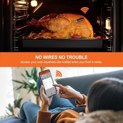 Wireless Digital Meat Thermometer with Wireless Probe