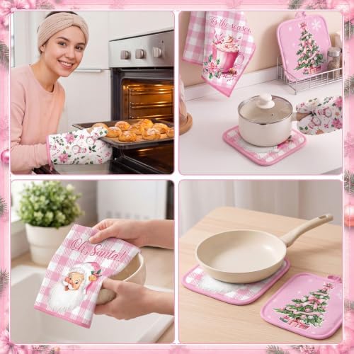 10 Pcs Christmas Kitchen Decor Set, Xmas Vintage Snowman Baking Gifts