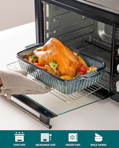 vancasso Ceramic Baking Dish Set of 4, Green