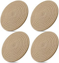 ME.FAN 7 Inch Trivets/Potholders 4 Set Cotton Thread Weave Trivets for