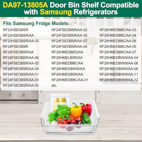 DA97-13805A Refrigerator Door Bin Shelf Replacement, Compatible with