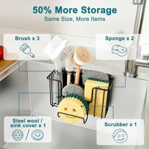 Fikoksol Sponge Holder for Kitchen Sink, Adhesive Hook