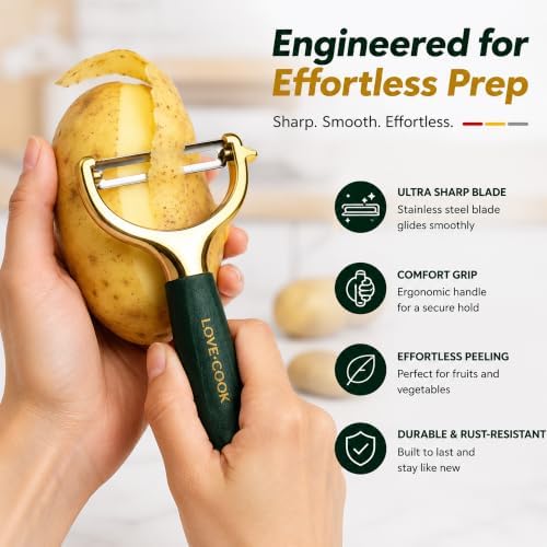 Vegetable Peeler, 420 Stainless Steel Swivel Y-Shaped Blade with