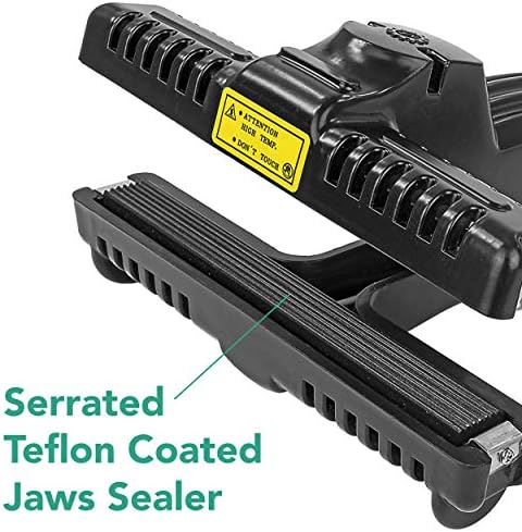 Mylar Bag Sealer, 2 Heat Settings, Black