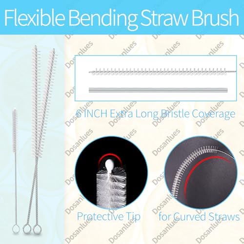 Bottle Cleaner Brush Set - 8 Pack Multipurpose Bottle Brushes for