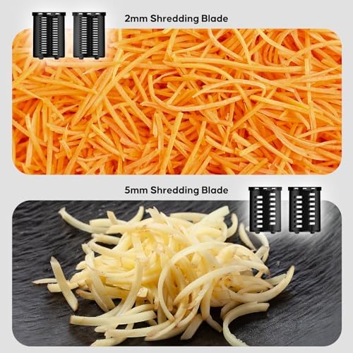 Electric Cheese Grater and Vegetable Slicer, 300W, Black