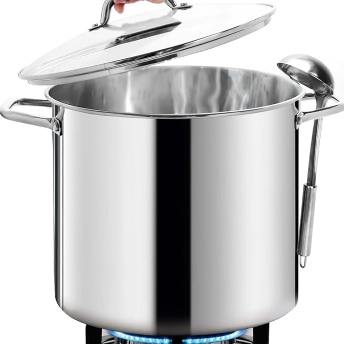 HOMICHEF LARGE STOCK POT 24 Quart by HOMICHEF