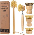 5 Pack Dish Brush Set with 14’’ Bottle Brush