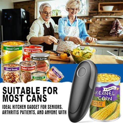 Electric Can Opener, One-Touch Automatic Can Opener for Seniors with