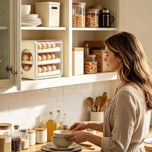 Egg Holder for Refrigerator Transparent – Storage Sorter Shelf with