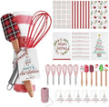 Mimorou 6 Set Christmas Whisks and Spatulas Set Kitchen Gift, Classic
