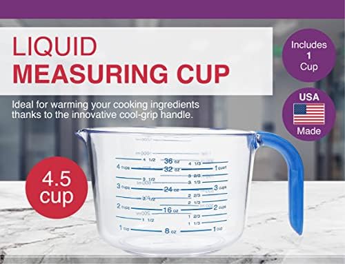 Arrow Home Products 03212 4-1/2 Cup Cool Grip Measure Cup, 36-Ounce